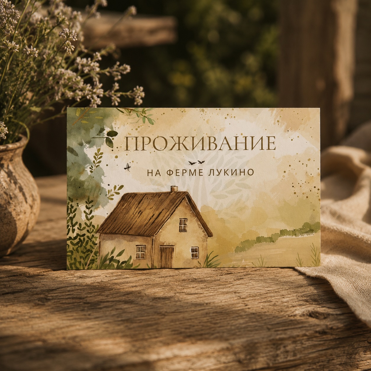 Подарочный сертификат на проживание на ферме Лукино